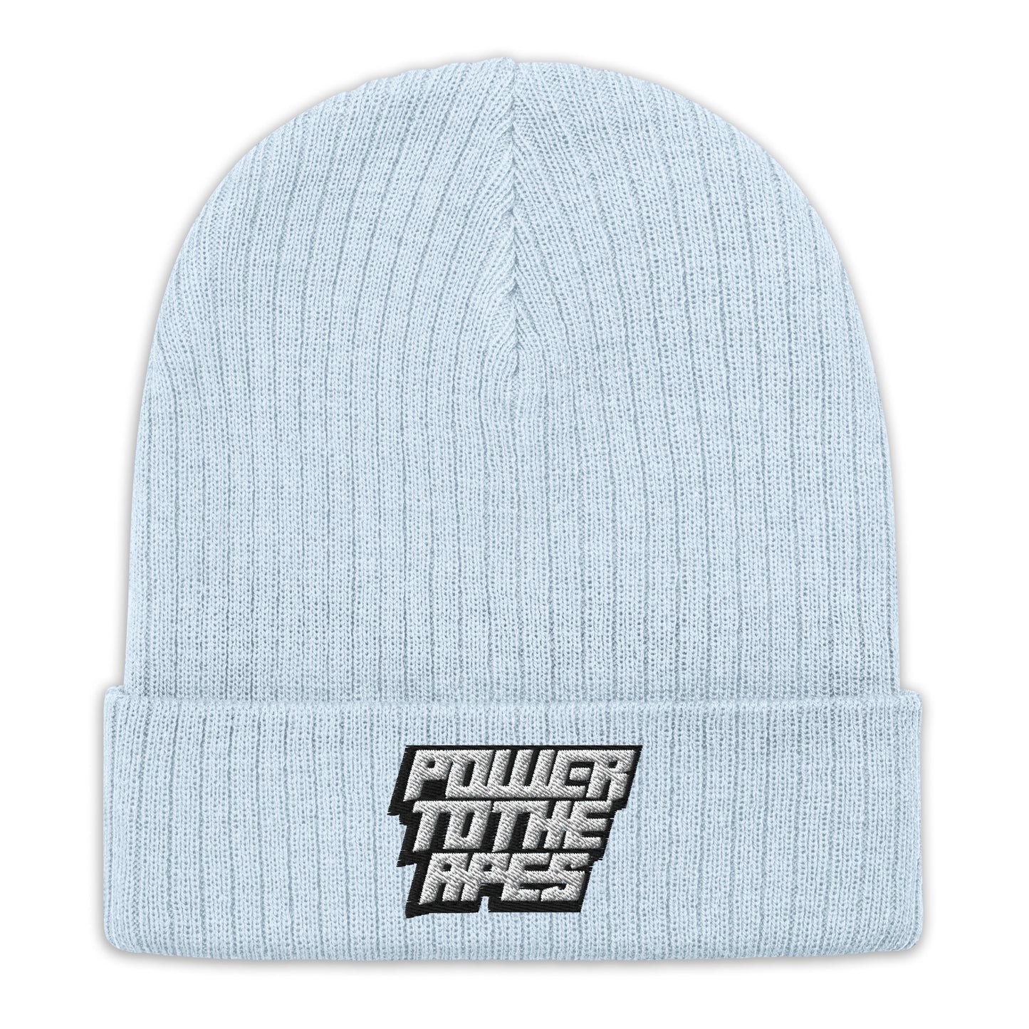 Power to the apes Ribbed knit beanie